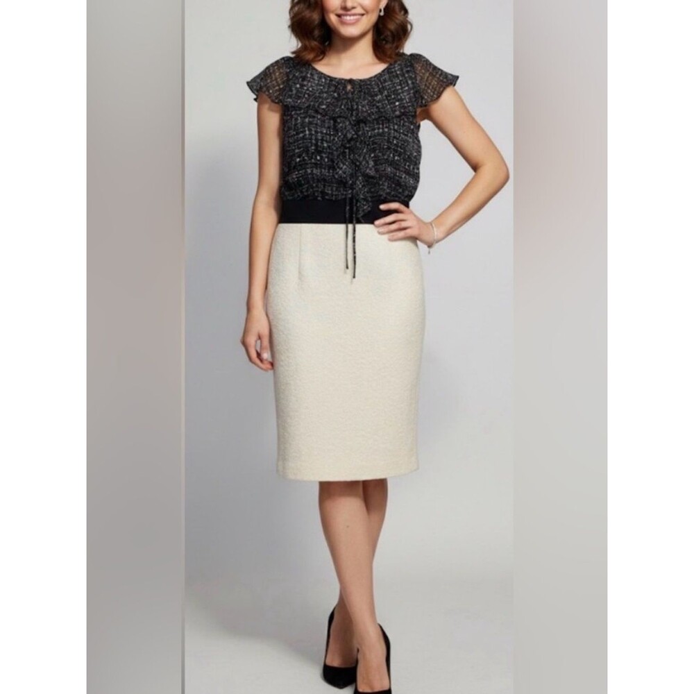 Milly of New York Silk Flutter Sleeve Wool Mini Dress Size 2 $350 MSRP NWT